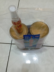 易開罐-旺旺包-內有三瓶(泡豆拉絲粉+泡豆小瓶子+螃蟹君)